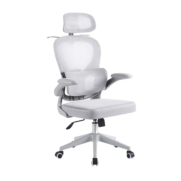 Silla Ergonomica de Oficina para Escritorio Gris 5