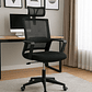 Silla de Oficina para Escritorio Mesh con Apoyacabeza Negra - Miniatura 1