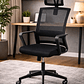 Silla de Oficina para Escritorio Mesh con Apoyacabeza Negra - Miniatura 2