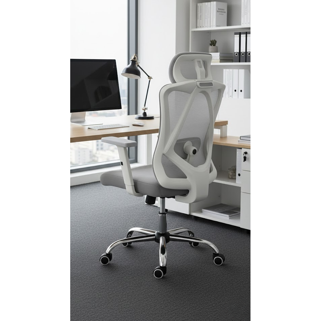 Silla de Oficina Gamer para Escritorio Gris 1