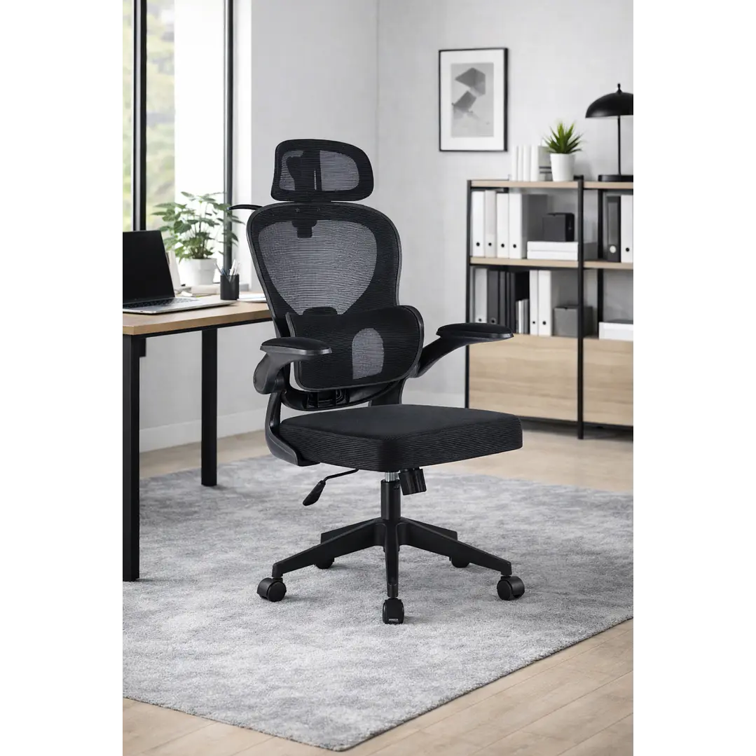 Silla Ergonomica de Oficina para Escritorio Negra 2