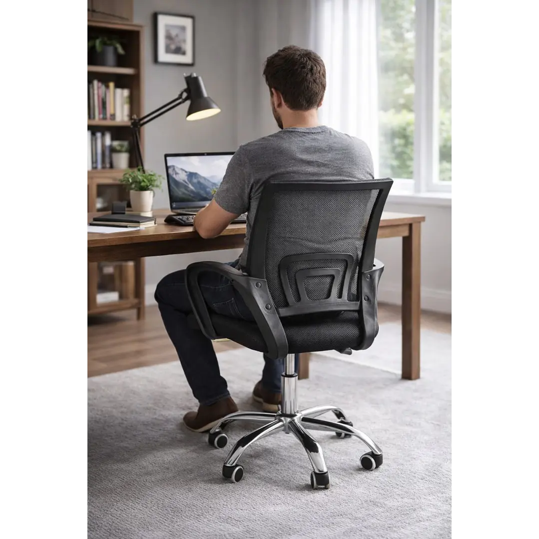 Silla De Oficina para Escritorio Negra 3