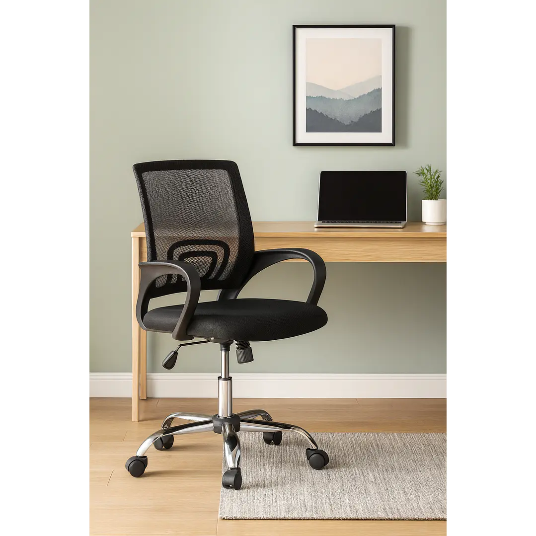 Silla De Oficina para Escritorio Negra 4