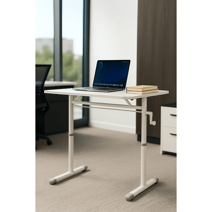 Escritorio Funcional Altura Ajustable 100x60x63-86cm Blanco 1