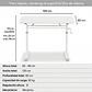 Escritorio Funcional Altura Ajustable 100x60x63-86cm Blanco - Miniatura 3