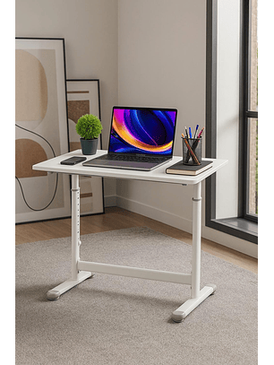 Escritorio Funcional Altura Ajustable 120x60x63-86cm Blanco