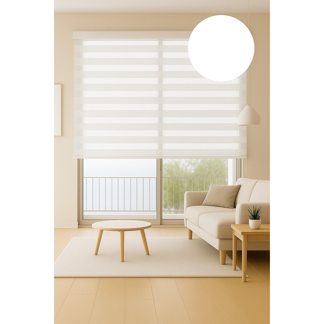 Cortina Roller Duo Zebra Color Perla 1