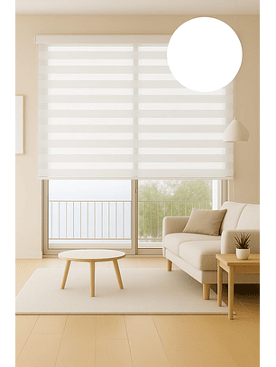 Cortina Roller Duo Zebra Color Perla