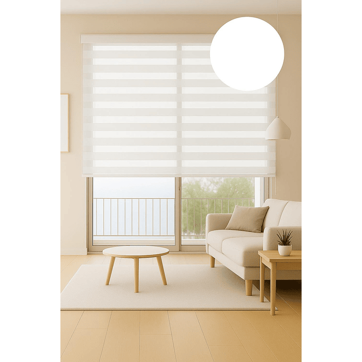 Cortina Roller Duo Zebra Color Perla 1