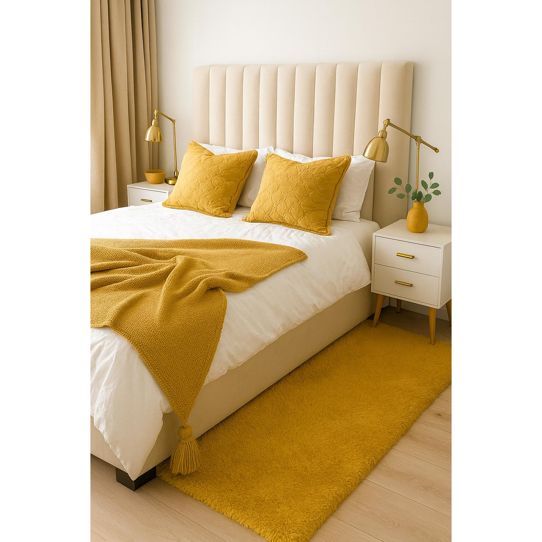 Alfombra Timmy Extra-peluda Lisa Amarillo Gold 55x145 1