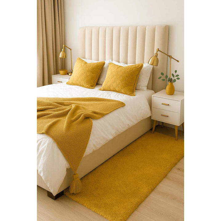 Alfombra Timmy Extra-peluda Lisa Amarillo Gold 55x145 1