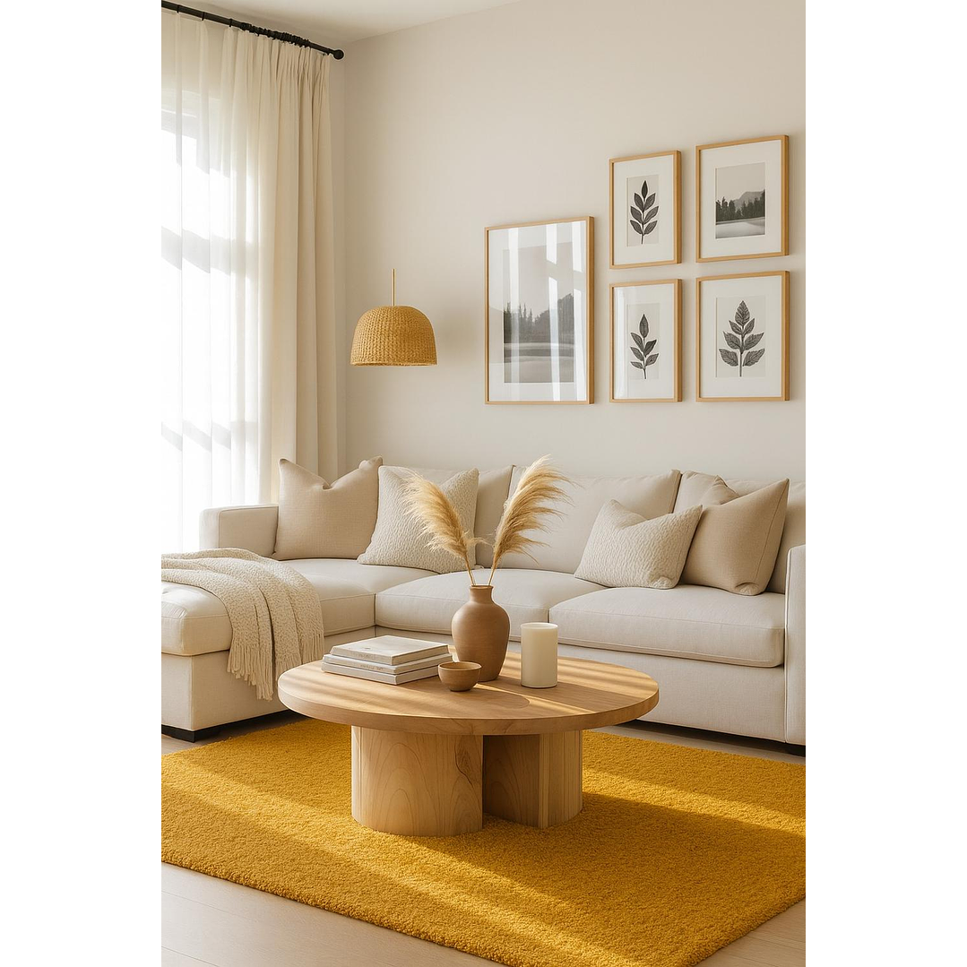 Alfombra Timmy Extra-peluda Lisa Amarillo Gold 55x145 5