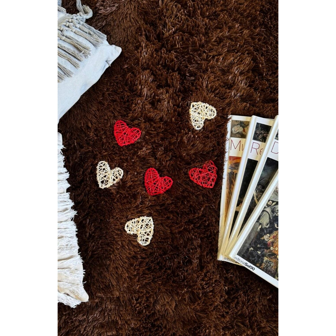 Alfombra Bajada De Cama Clems Shaggy 60x150 Café 7