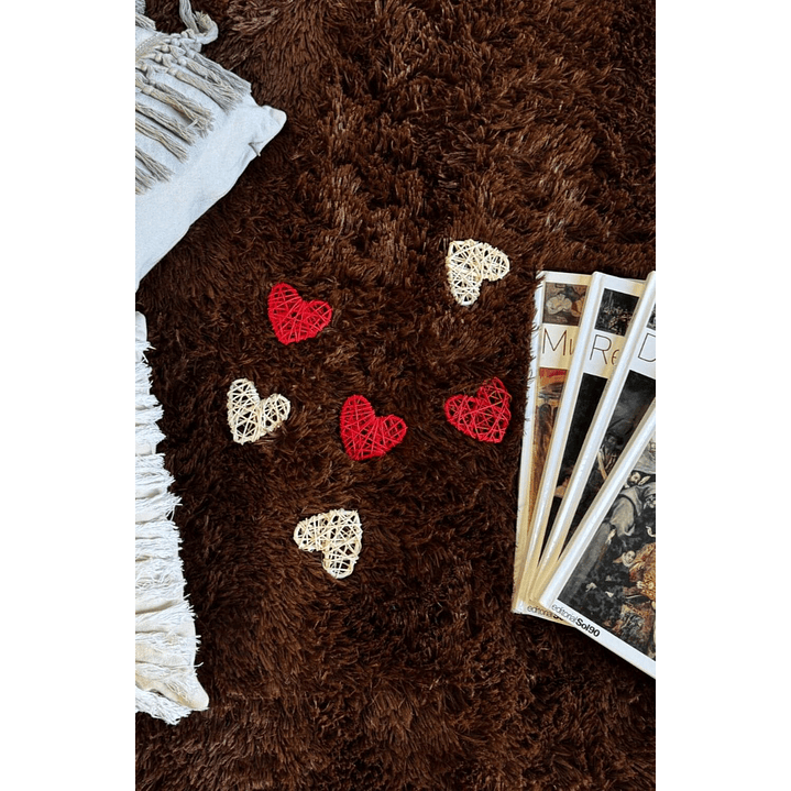 Alfombra Bajada De Cama Clems Shaggy 60x150 Café 7