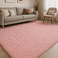 Alfombra Peluda Shaggy Rosa 200x220 Clems - Miniatura 1