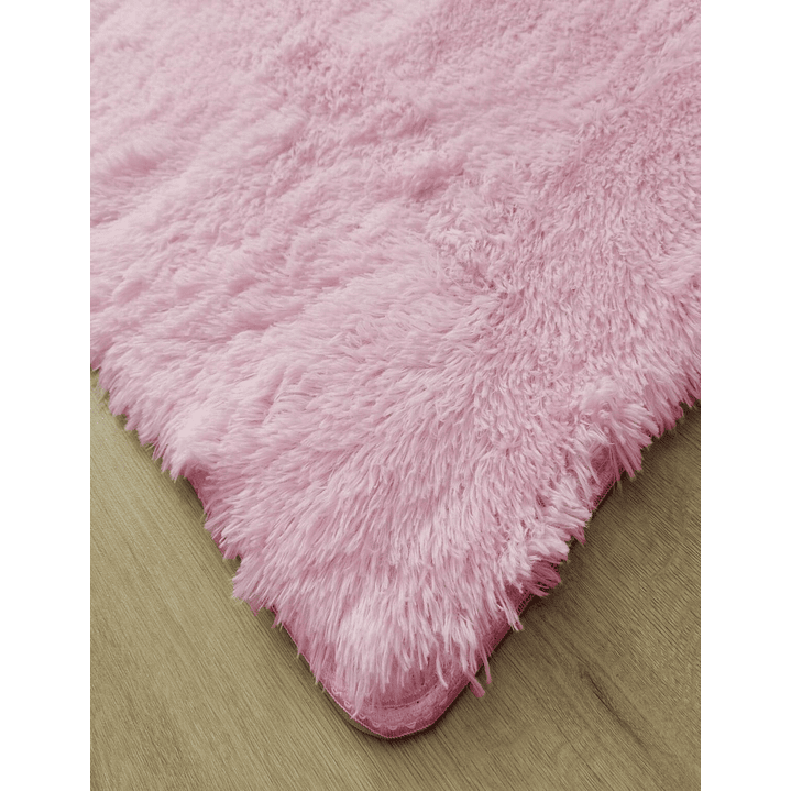 Alfombra Peluda Shaggy Rosa 200x220 Clems 6