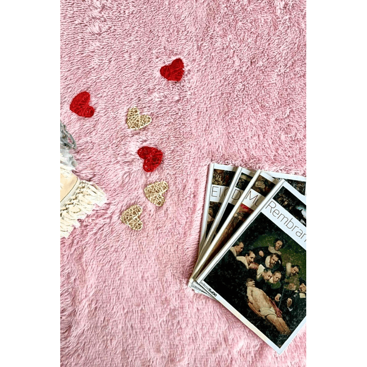 Alfombra Peluda Shaggy Rosa 200x220 Clems 7