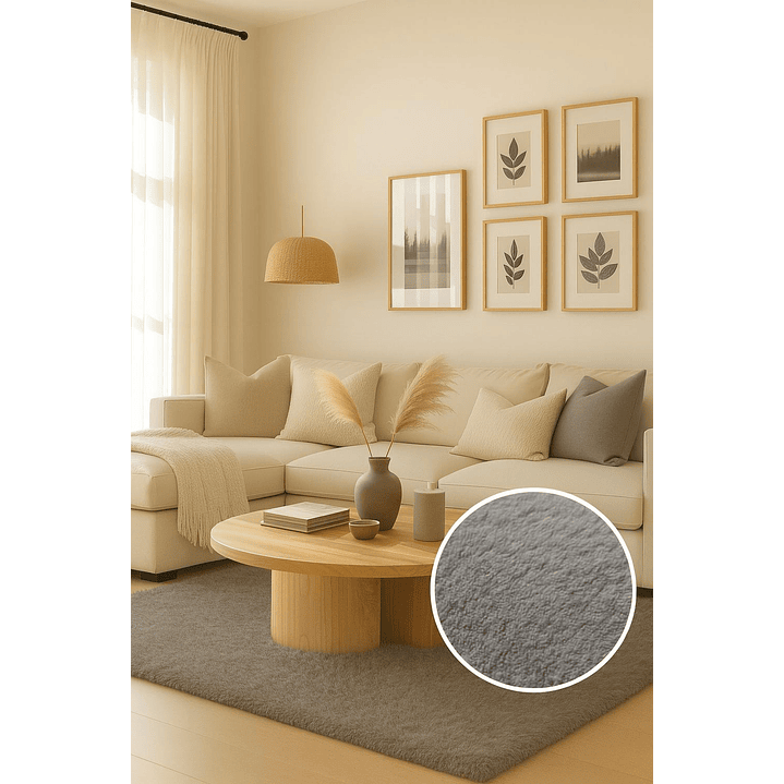 Alfombra Timmy Peluda Extra Suave Living Color Gris 150x200 1