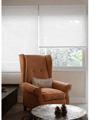 Cortina Roller Sunscreen 5% Filtro Solar Color Blanco