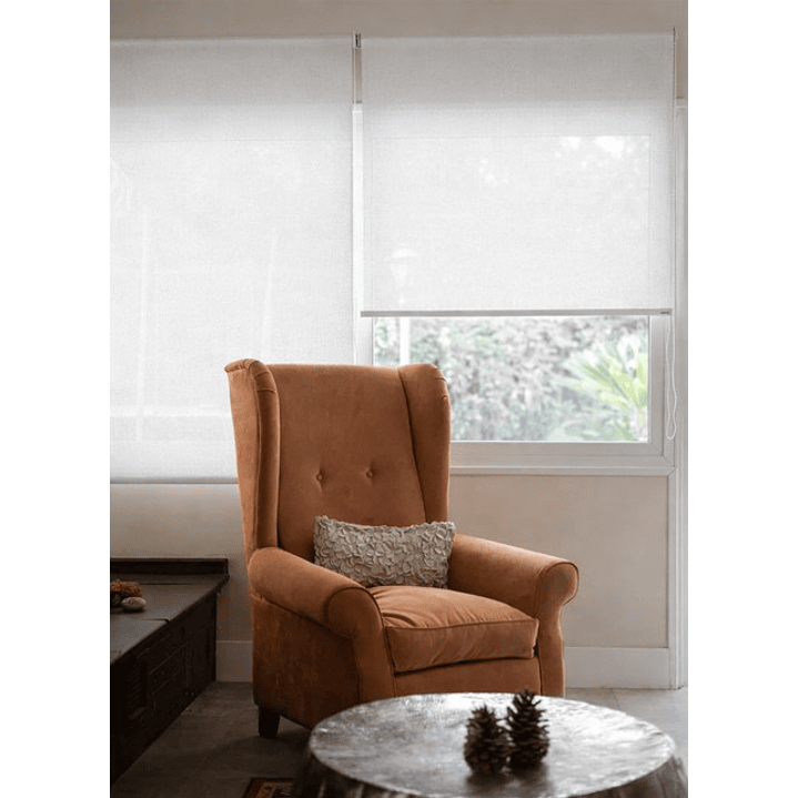 Cortina Roller Sunscreen 5% Filtro Solar Color Blanco 1