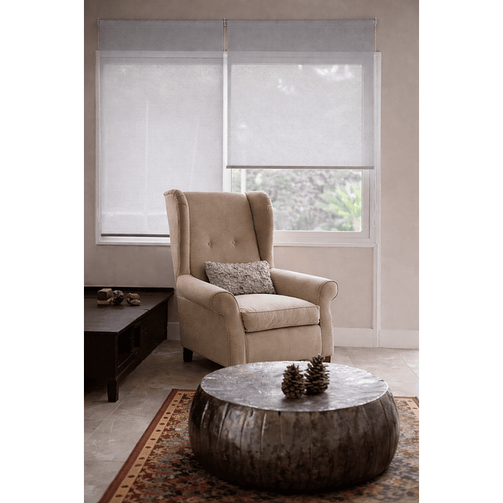 Cortina Roller Sunscreen 5% Filtro Solar Color Gris 5