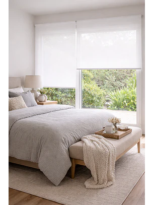 Cortina Roller Sunscreen 5% Filtro Solar Color Blanco