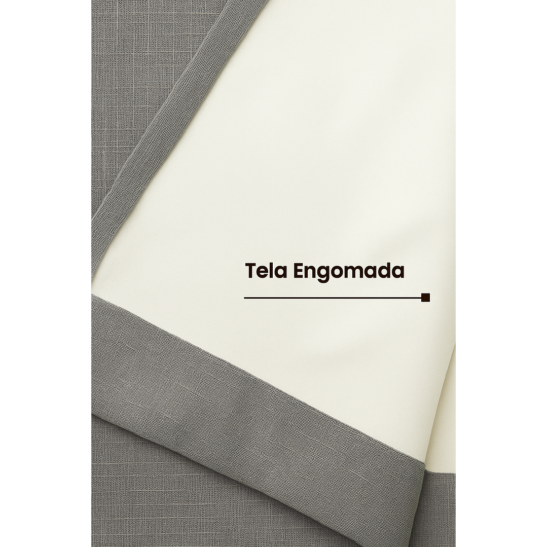 Cortina Blackout Tela Tipo Lino Gruesa 140x225 – 1 Paño Gris Claro 4