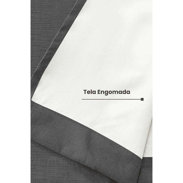 Cortina Blackout Lino 140x220cm Gris Oscuro 4