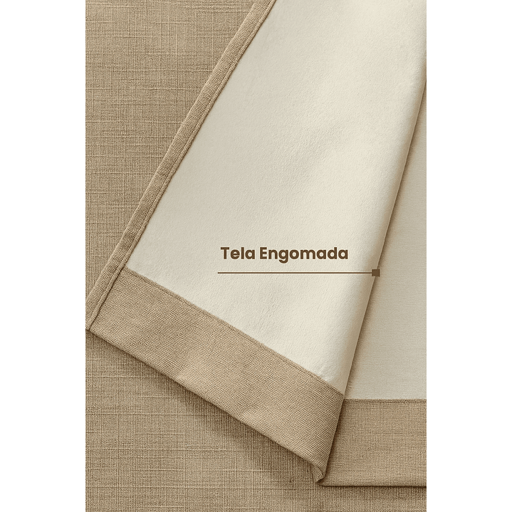 Cortina Blackout Tela Tipo Lino Gruesa 140x225 – Pack  2 Paños Taupe 4
