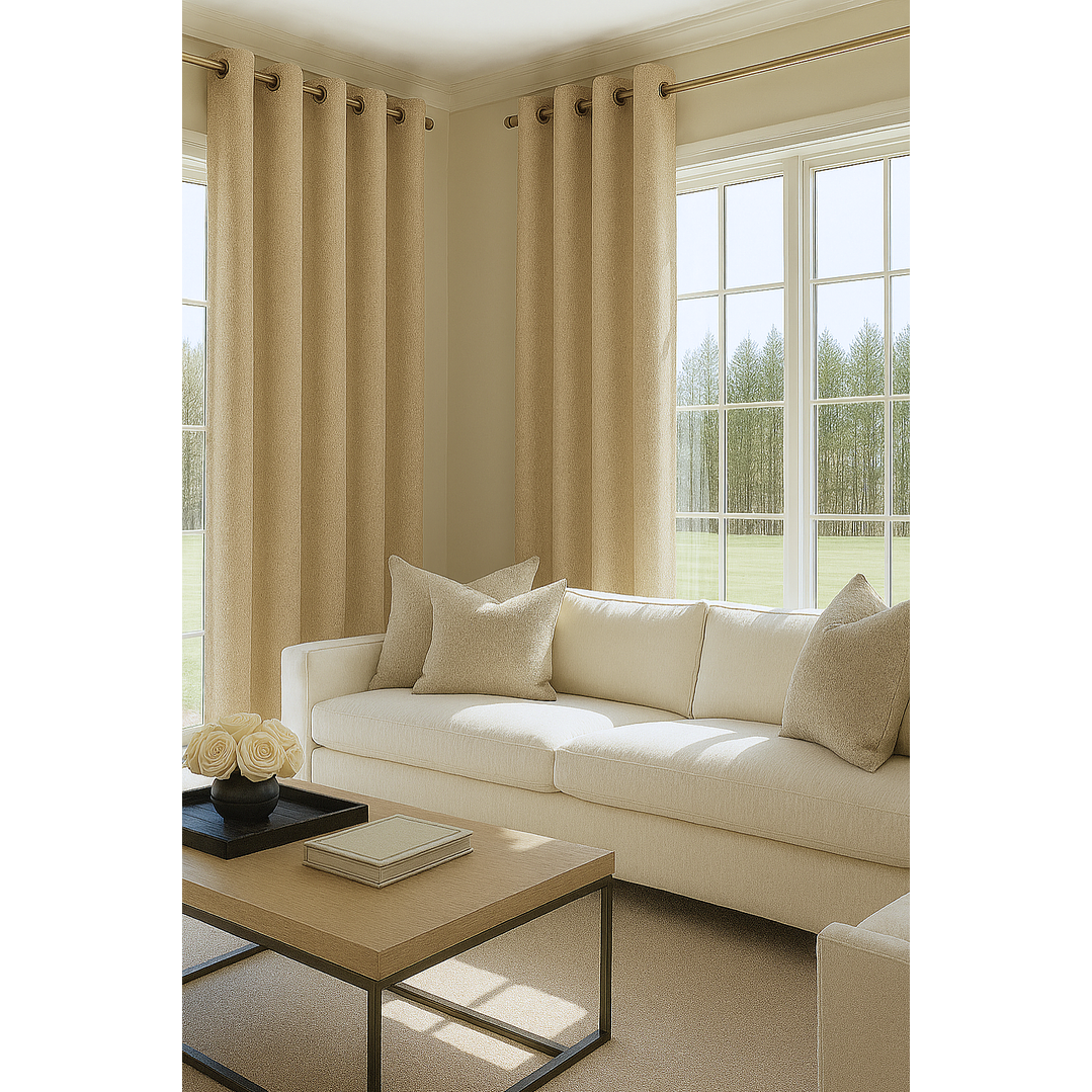 Cortina Blackout Tela Tipo Lino Gruesa 140x225 – 1 Paño Taupe 5