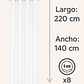Cortina Blackout Tela Tipo Lino Gruesa 140x225 – 1 Paño Blanco - Miniatura 3