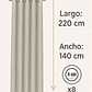 Cortina Blackout Tela Tipo Lino Gruesa 140x225 – 1 Paño Beige - Miniatura 3
