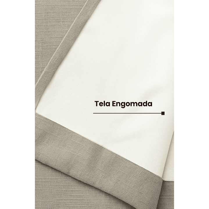 Cortina Blackout Tela Tipo Lino Gruesa 140x225 – 1 Paño Beige 4
