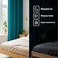 Cortina Blackout Tela Tipo Lino Gruesa 140x225 – Pack  2 Paños Turquesa - Miniatura 2