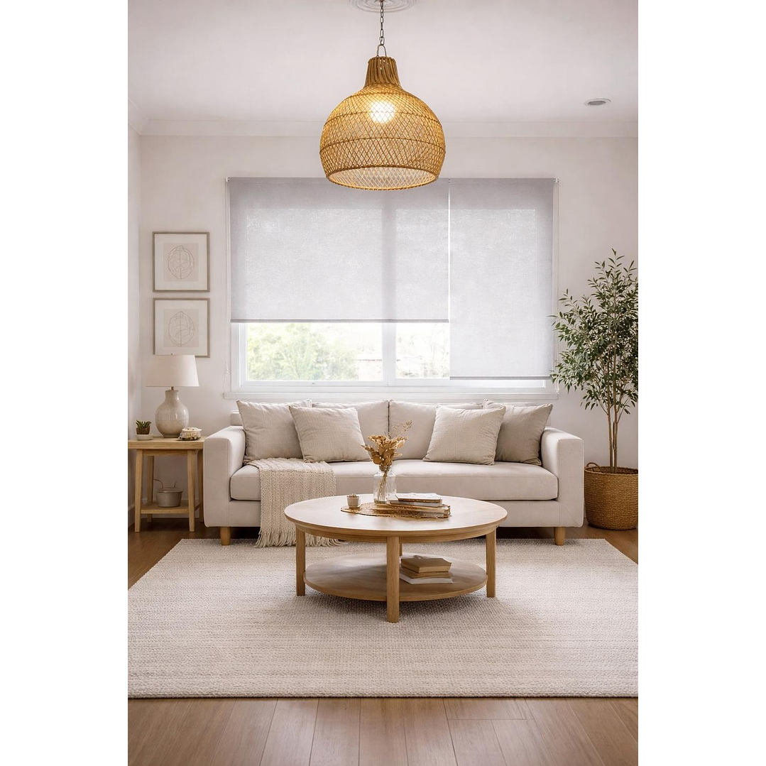 Cortina Roller Sunscreen 5% Filtro Solar Color Gris 14