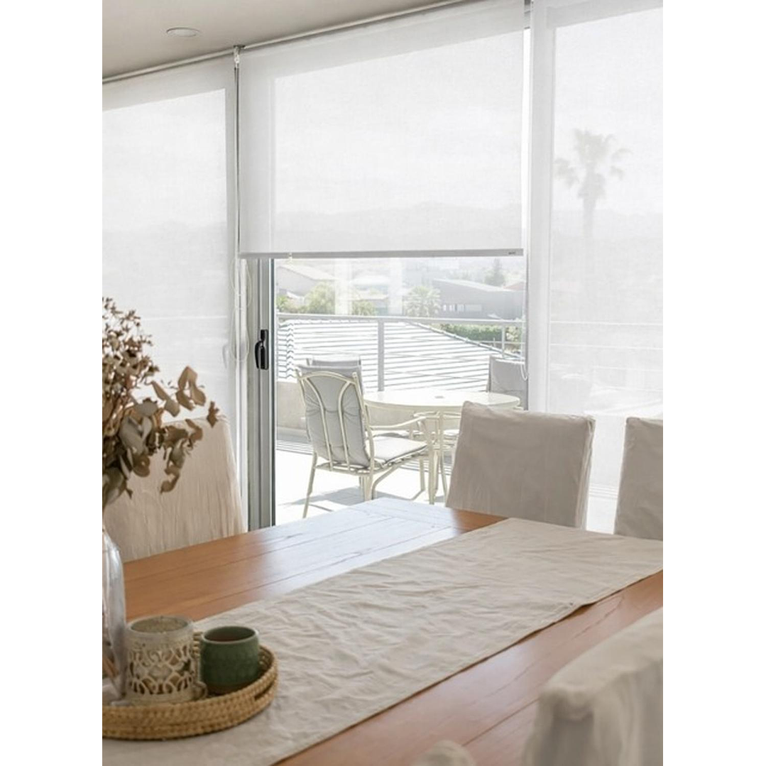 Cortina Roller Sunscreen 5% Filtro Solar Color Blanco 7