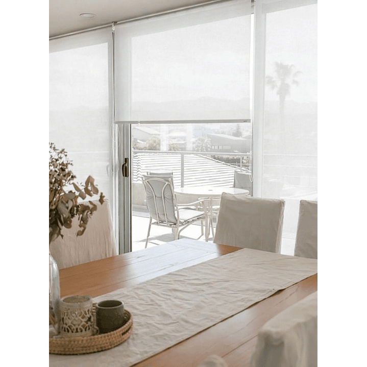 Cortina Roller Sunscreen 5% Filtro Solar Color Blanco 7