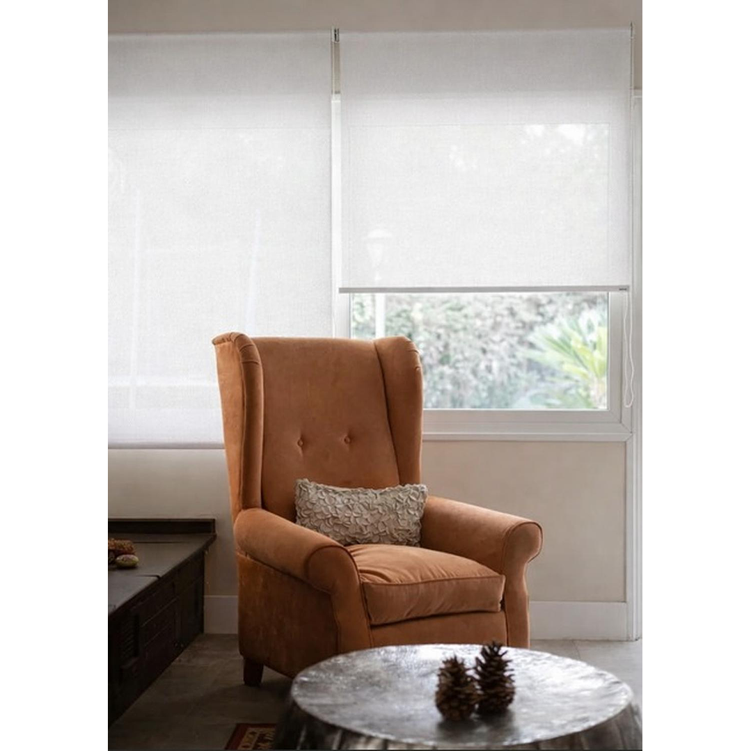 Cortina Roller Sunscreen 5% Filtro Solar Color Blanco 8