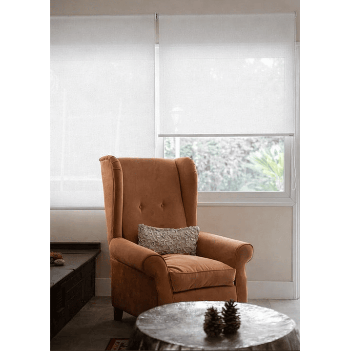 Cortina Roller Sunscreen 5% Filtro Solar Color Blanco 8