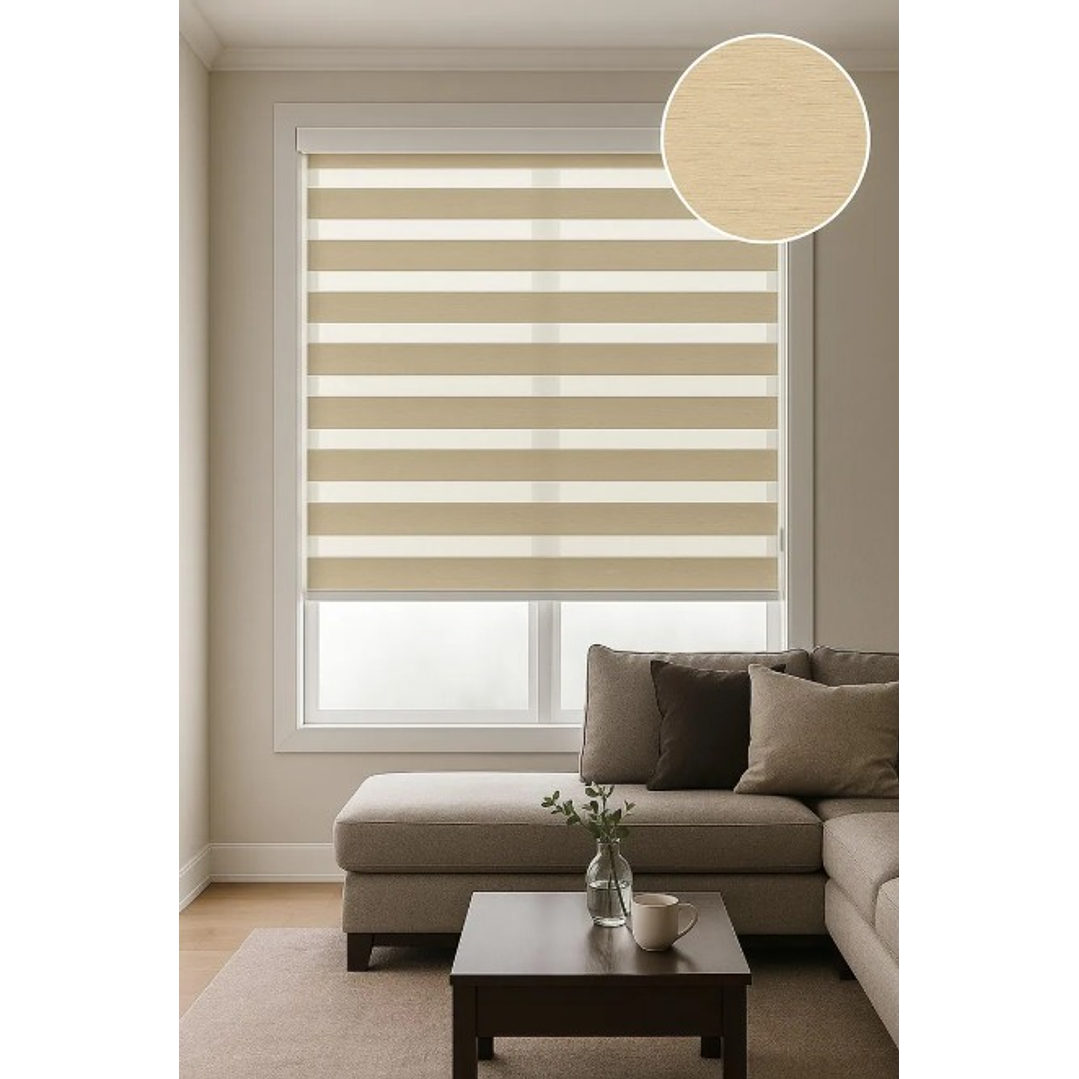 Cortina Roller Duo Zebra Color Lino  1