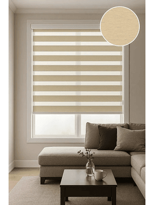 Cortina Roller Duo Zebra Color Lino 