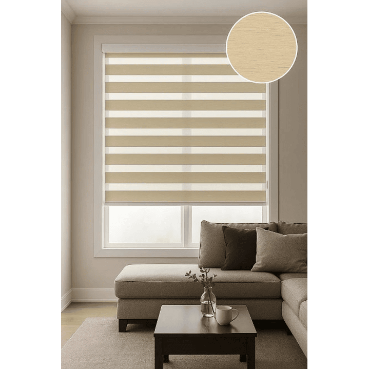 Cortina Roller Duo Zebra Color Lino  1