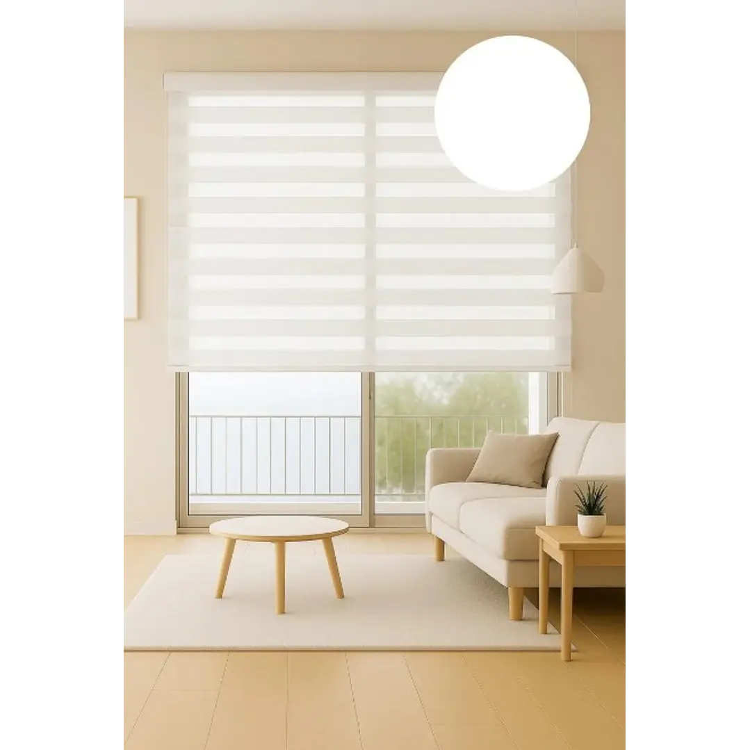 Cortina Roller Duo Zebra Color Perla 1