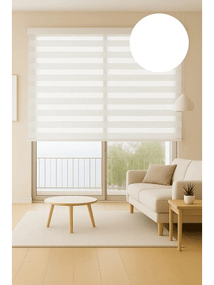 Cortina Roller Duo Zebra Color Perla