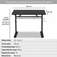 Escritorio Funcional Altura Ajustable 100x60x63-86cm Negro - Miniatura 3