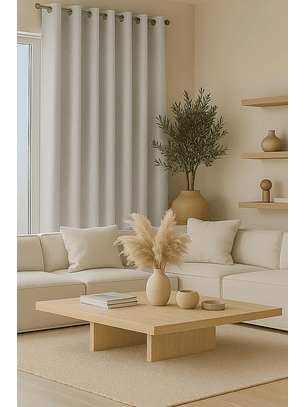 Cortina Blackout Tela Delgada 140x225 – 1 paño Blanco