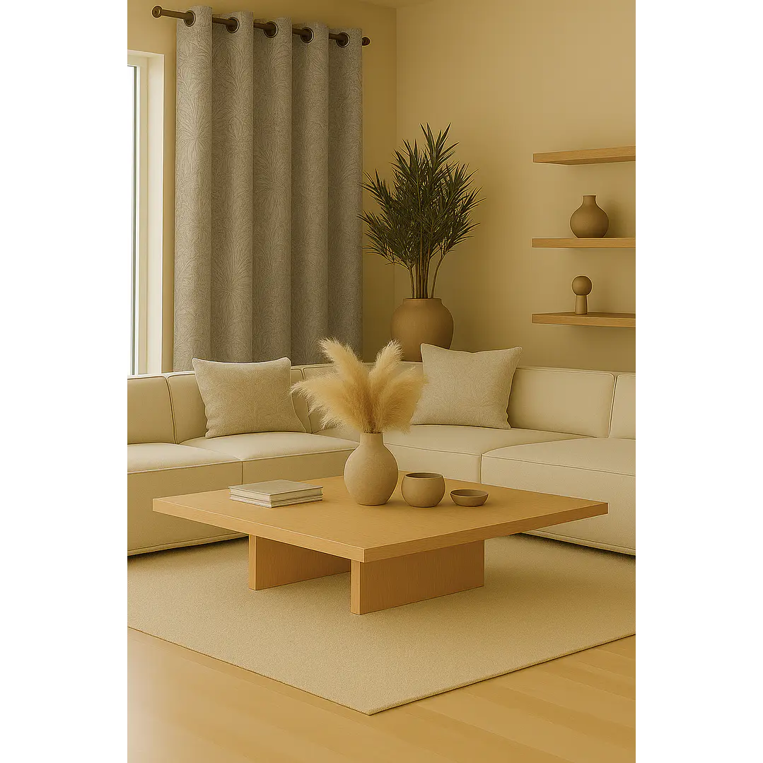 Cortina Blackout Tela Diseño 135x225 – 1 Paño Café Claro 1