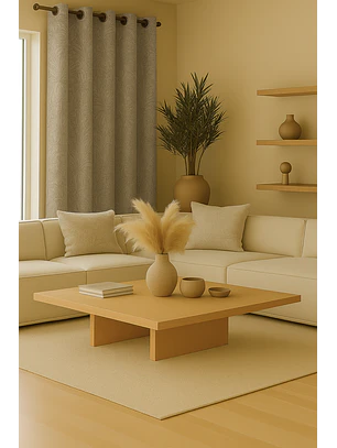 Cortina Blackout Tela Diseño 135x225 – 1 Paño Café Claro