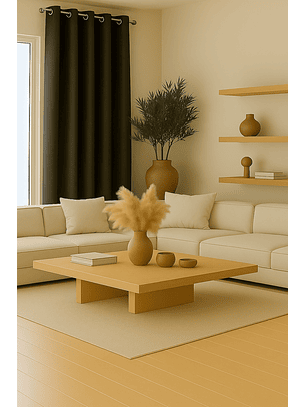 Cortina Blackout Tela Delgada 140x225 – 1 paño Café Oscuro