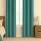 Cortina Blackout Tela Diseño 135x225 – 1 Paño Geometrica Turquesa - Miniatura 2